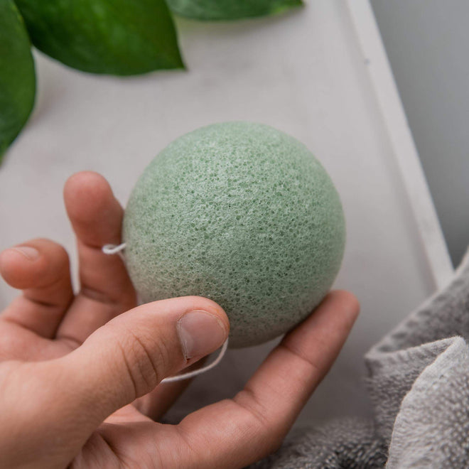 Konjac Sponge-J&L Naturals-All Essentials,Aloe Vera,Biodegradable,Body,Cherry Blossom,Face,Green Mint,Green Tea,Konjac Sponges,Men's,Non-CBD,Turmeric